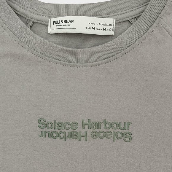 Pull&Bear “Solace Harbour” Slogan Tee – Size M - Picture 2 of 6